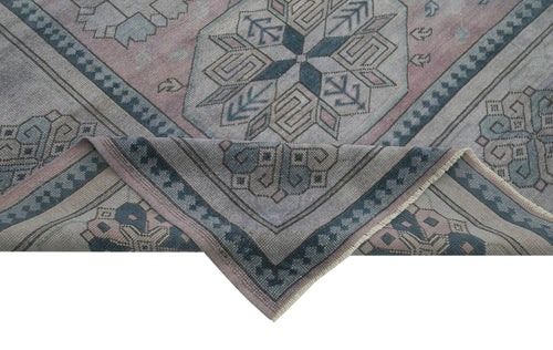 Tebriz Purple Classic Cotton Wool Handmade Area Rug 9'7'' x 13'5''