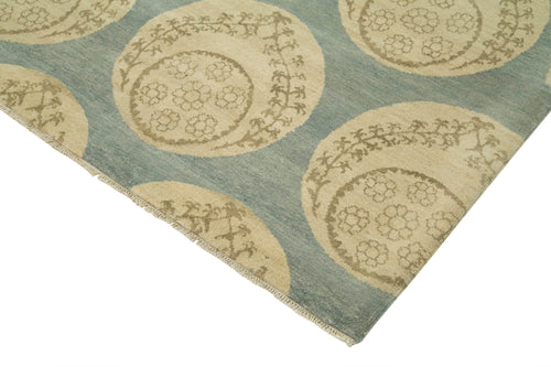 Tebriz Beige Classic Cotton Wool Handmade Area Rug 8'0'' x 10'2''