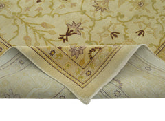 Handmade Area Rug – Classic Green Vintage Wool & Cotton Carpet 9'11''x13'4''