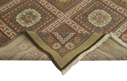 Tebriz Red Classic Cotton Wool Handmade Area Rug 9'0'' x 11'10''