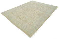 Tebriz Beige Classic Cotton Wool Handmade Area Rug 7'10'' x 11'8''