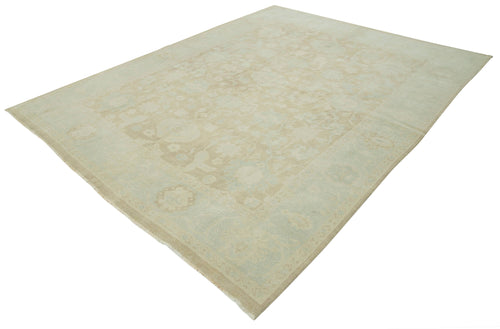 Tebriz Beige Classic Cotton Wool Handmade Area Rug 7'10'' x 11'8''