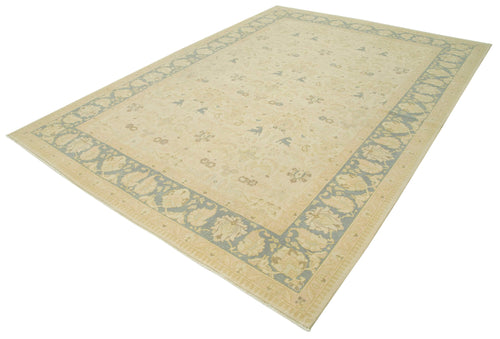 Tebriz Beige Classic Cotton Wool Handmade Area Rug 7'9'' x 10'7''