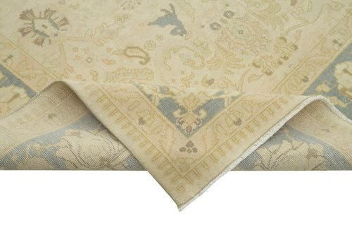 Tebriz Beige Classic Cotton Wool Handmade Area Rug 7'9'' x 10'7''