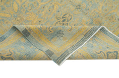 Tebriz Blue Classic Cotton Wool Handmade Area Rug 6'6'' x 8'11''