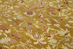 Tebriz Beige Classic Cotton Wool Handmade Area Rug 8'11'' x 11'11''