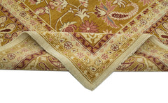 Tebriz Beige Classic Cotton Wool Handmade Area Rug 8'11'' x 11'11''