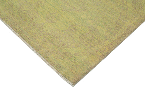 Tebriz Green Classic Cotton Wool Handmade Area Rug 8'11'' x 12'3''