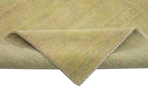 Tebriz Green Classic Cotton Wool Handmade Area Rug 8'11'' x 12'3''