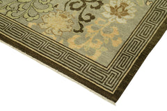 Tebriz Green Classic Cotton Wool Handmade Area Rug 8'0'' x 9'11''