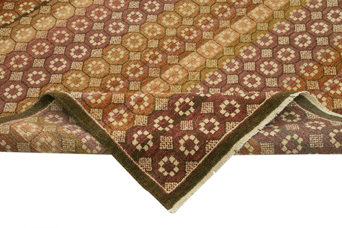 Tebriz Red Classic Cotton Wool Handmade Area Rug 8'2'' x 9'11''