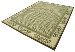 Tebriz Beige Classic Cotton Wool Handmade Area Rug 8'0'' x 10'0''
