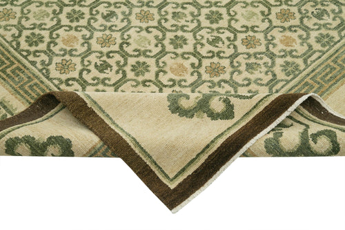 Tebriz Beige Classic Cotton Wool Handmade Area Rug 8'0'' x 10'0''