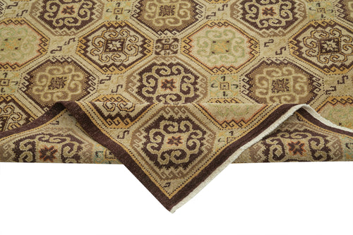 Tebriz Beige Classic Cotton Wool Handmade Area Rug 8'0'' x 10'5''