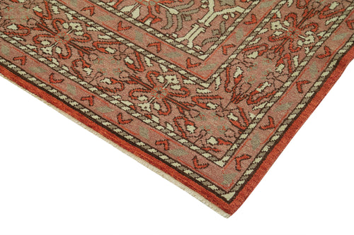 Tebriz Red Classic Cotton Wool Handmade Area Rug 7'11'' x 9'11''
