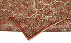 Tebriz Red Classic Cotton Wool Handmade Area Rug 7'11'' x 9'11''