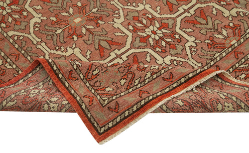 Tebriz Red Classic Cotton Wool Handmade Area Rug 7'11'' x 9'11''