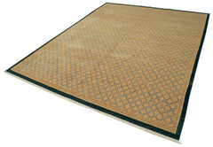 Tebriz Yellow Classic Cotton Wool Handmade Area Rug 8'1'' x 9'11''