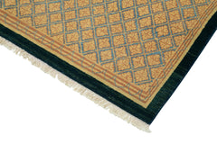 Tebriz Yellow Classic Cotton Wool Handmade Area Rug 8'1'' x 9'11''