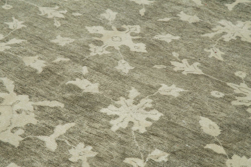 Tebriz Beige Classic Cotton Wool Handmade Area Rug 9'4'' x 13'3''