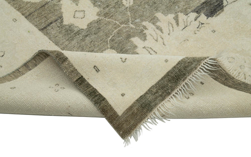 Tebriz Beige Classic Cotton Wool Handmade Area Rug 9'4'' x 13'3''