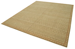 Tebriz Beige Classic Cotton Wool Handmade Area Rug 8'0'' x 9'11''