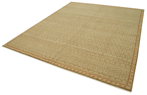 Tebriz Beige Classic Cotton Wool Handmade Area Rug 8'0'' x 9'11''