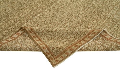 Tebriz Beige Classic Cotton Wool Handmade Area Rug 8'0'' x 9'11''
