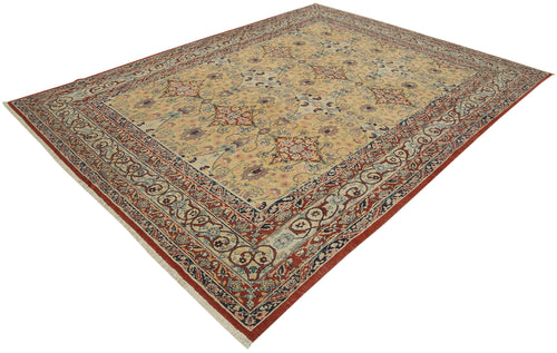 Tebriz Red Classic Cotton Wool Handmade Area Rug 7'8'' x 10'0''