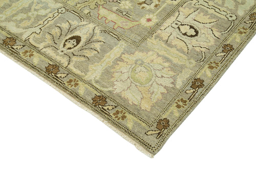 Tebriz Grey Classic Cotton Wool Handmade Area Rug 7'10'' x 9'10''