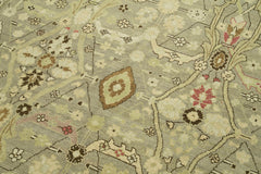 Tebriz Grey Classic Cotton Wool Handmade Area Rug 7'10'' x 9'10''