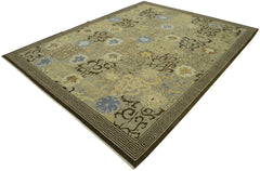 Tebriz Brown Classic Cotton Wool Handmade Area Rug 7'11'' x 10'0''