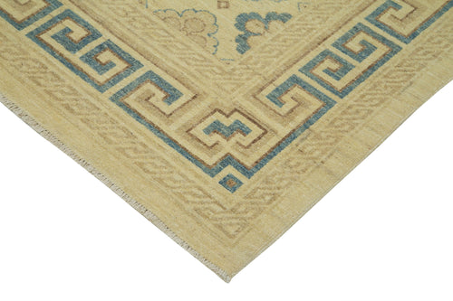 Tebriz Beige Classic Cotton Wool Handmade Area Rug 8'0'' x 9'10''