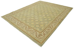 Tebriz Beige Classic Cotton Wool Handmade Area Rug 7'11'' x 9'7''