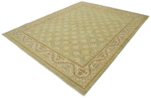 Tebriz Beige Classic Cotton Wool Handmade Area Rug 7'11'' x 9'7''