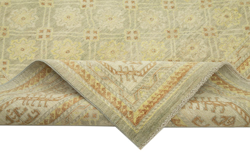 Tebriz Beige Classic Cotton Wool Handmade Area Rug 7'11'' x 9'7''
