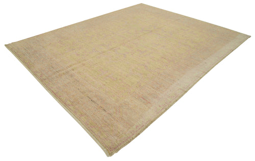 Tebriz Yellow Classic Cotton Wool Handmade Area Rug 8'2'' x 10'0''