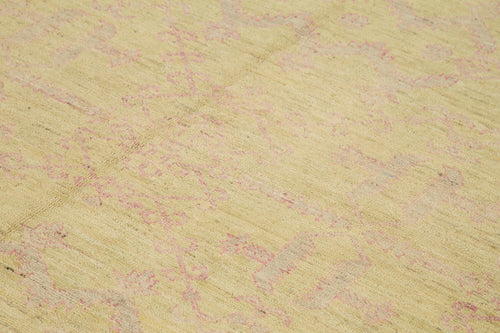 Tebriz Yellow Classic Cotton Wool Handmade Area Rug 8'2'' x 10'0''