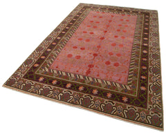 Tebriz Brown Classic Cotton Wool Handmade Area Rug 5'11'' x 9'5''