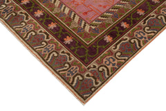 Tebriz Brown Classic Cotton Wool Handmade Area Rug 5'11'' x 9'5''