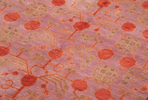 Tebriz Brown Classic Cotton Wool Handmade Area Rug 5'11'' x 9'5''