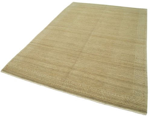 Tebriz Beige Classic Cotton Wool Handmade Area Rug 6'0'' x 8'11''