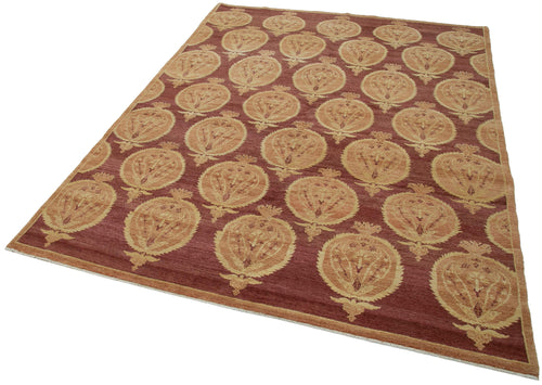 Tebriz Red Classic Cotton Wool Handmade Area Rug 5'10'' x 8'0''