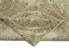 Tebriz Beige Classic Cotton Wool Handmade Area Rug 6'0'' x 8'11''