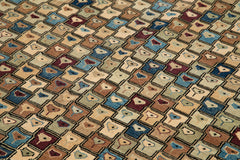 Handmade Area Rug – Tebriz Classic Black Cotton Wool Vintage Carpet 5'11''x9'2''