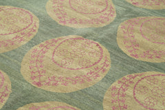 Handmade Area Rug – Classic Green Wool Cotton Turkish Vintage Carpet 5'9''x8'