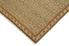 Tebriz Brown Classic Cotton Wool Handmade Area Rug 6'3'' x 8'11''
