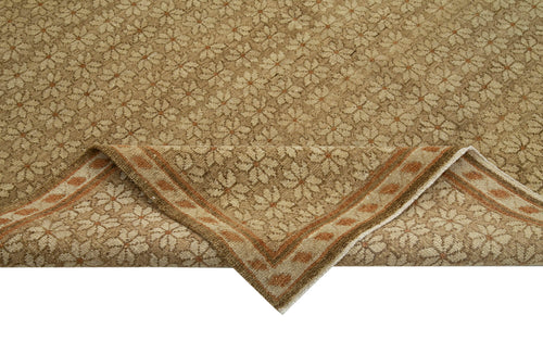 Tebriz Brown Classic Cotton Wool Handmade Area Rug 6'3'' x 8'11''