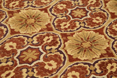 Tebriz Red Classic Cotton Wool Handmade Area Rug 6'0'' x 8'8''