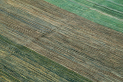 Handmade Area Rug – Tebriz Turquoise Cotton Wool Vintage Hand Woven Carpet 7'11'' x 9'9''